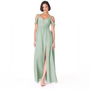 Elegant agave green bridesmaid Dress